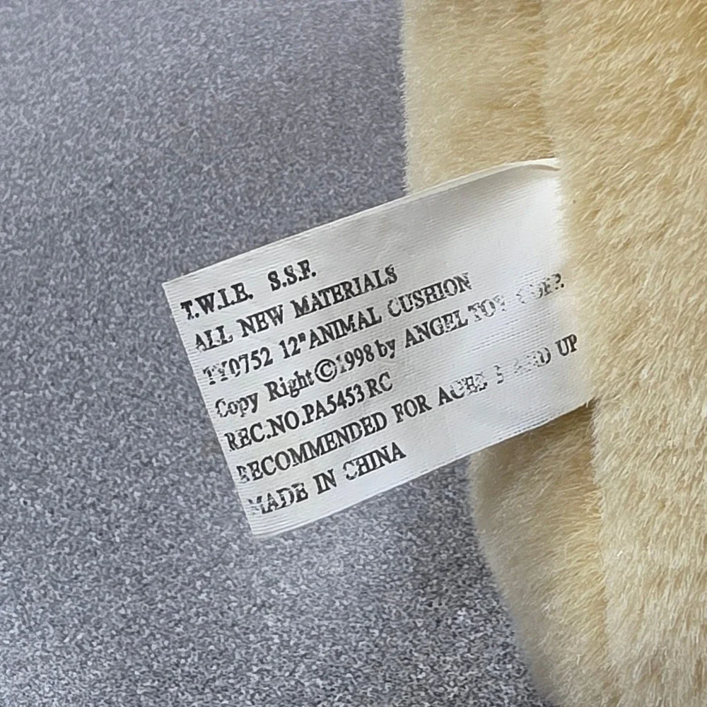 Vintage 1998 3D Tiger Animal‎ Pillow T.W.I.E. Plush 10in Tan Excellent